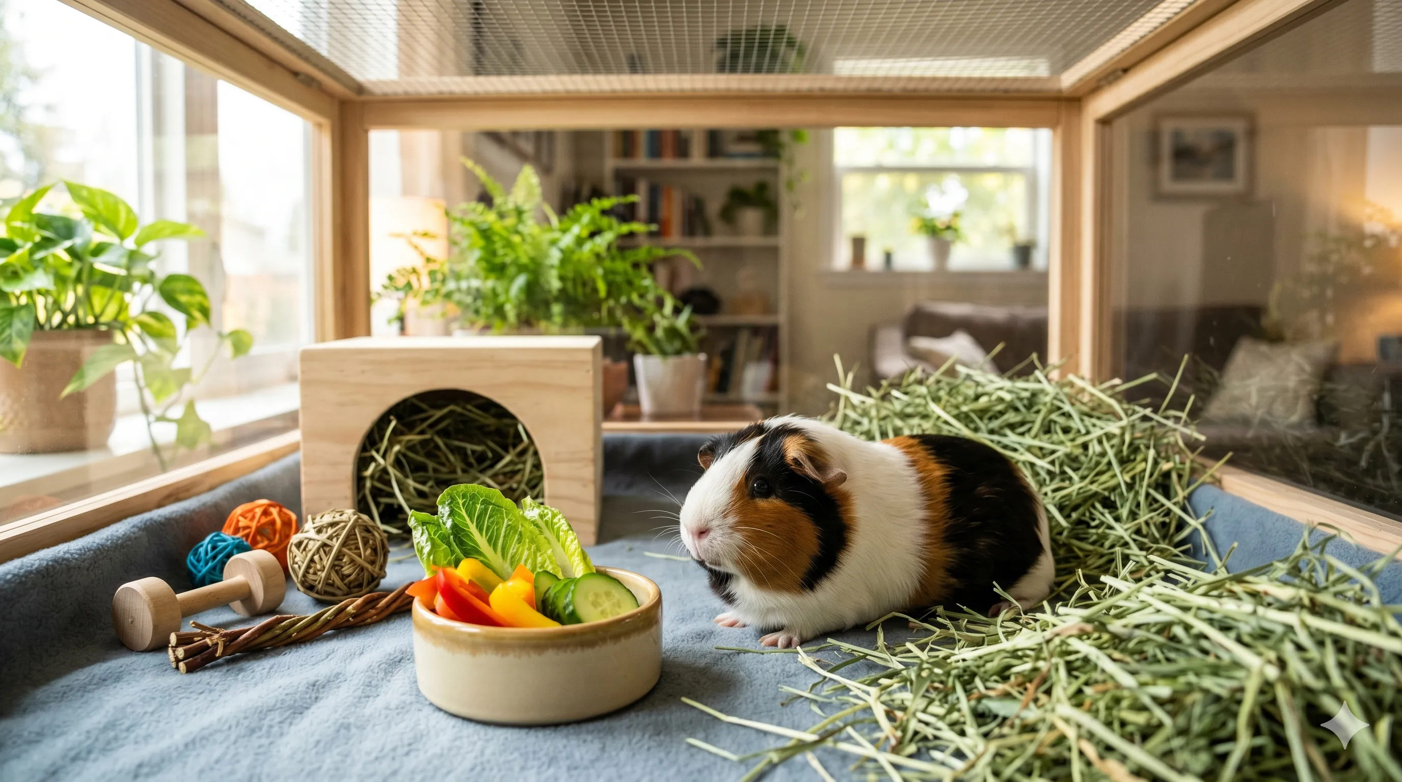 american-guinea-pig-floor-time An American guinea pig exploring during supervised floor time